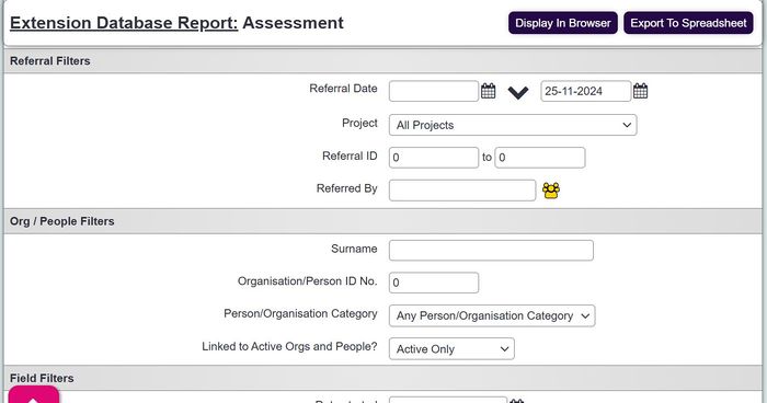 "a screenshot of the referral filter fields."