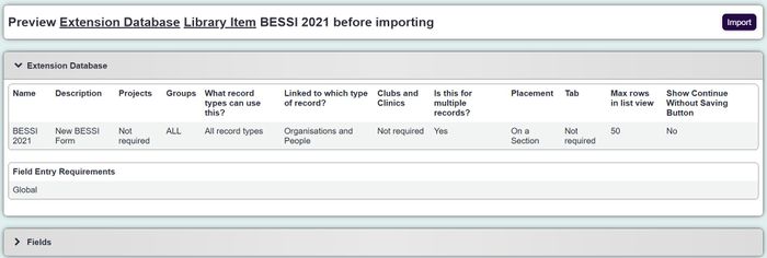 "a screenshot of the import page, showing the configuration of the fields."