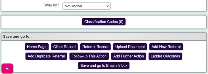 "a screenshot of the classification code entry window."