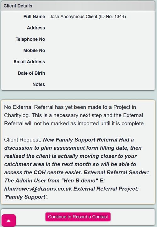 "a screenshot of the client details"