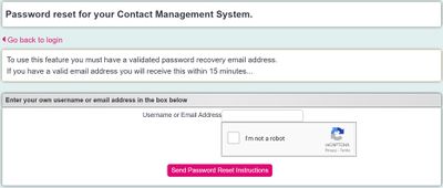 "a screenshot of the password reset field."