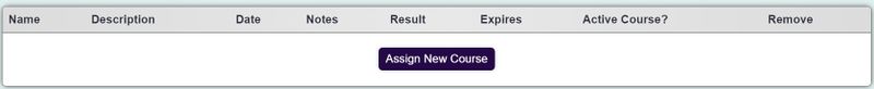 "a screenshot of the courses button on the client record."