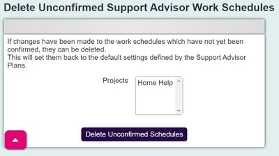 "a screenshot of the delete unconfirmed work schedules buttons."