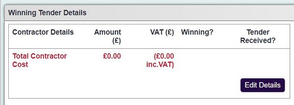 "a screenshot of the tender details. This is where you input the details as listed below. The screenshot displays the fields."