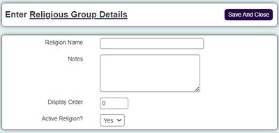 "a screenshot of the religious group entry page."