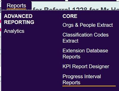 "a screenshot of the progress interval report button, highlighted in the reporting menu."